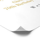 70e verjaardag Golf Cheers Beers Party Welkomstbor Poster (Hoek)