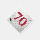 70e verjaardag Golf Club Napkins Servet (Hoek)