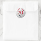 70e verjaardag golfbal Classic ronde Sticker (Tas)
