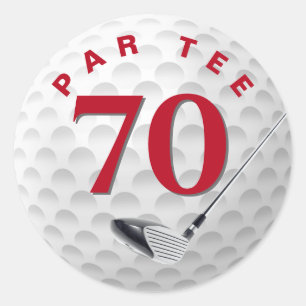 70e verjaardag golfbal Classic ronde Sticker