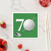 70e verjaardag golfbal en club servet (Insitu)