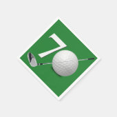 70e verjaardag golfbal en club servet (Hoek)