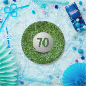 70e verjaardag Golfbal op Bord van graspapier (Feest)