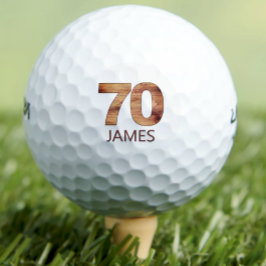 70e verjaardag golfballen 70 jaar golfer hout cade