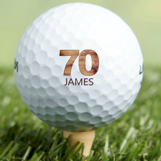 70e verjaardag golfballen 70 jaar golfer hout cade