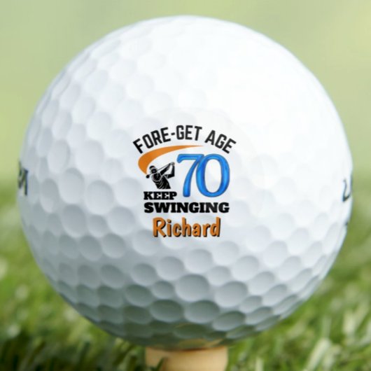 70e verjaardag golfballen 70 jaar grappig cadeau b