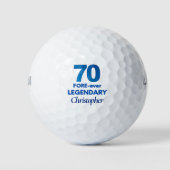 70e verjaardag Golfer Gift, voor altijd legendaris Golfballen (Voorkant)
