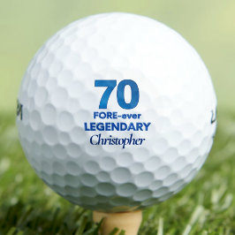 70e verjaardag Golfer Gift, voor altijd legendaris Golfballen