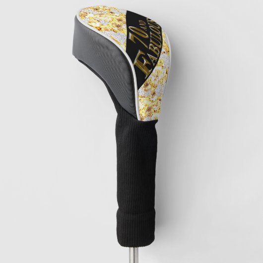 70e verjaardag golfheadcover (Schuin)