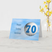 70e verjaardag golfkaart kaart (Gele Bloem)