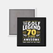 70e verjaardag golfspeler 70 jaar oud golfer magneet (Voorkant / Achterkant)