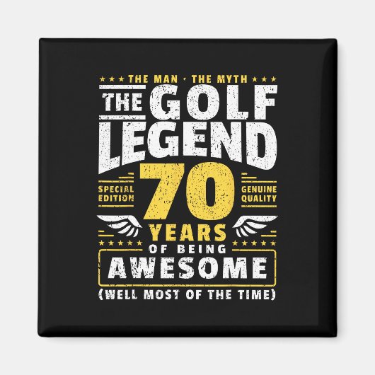 70e verjaardag golfspeler 70 jaar oud golfer magneet (Voorkant)