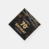 70e verjaardag Gouden folie Ballonnen & String Lig Servet (Hoek)