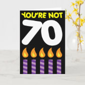 70e verjaardag Grappig tarief Kaart (Gele Bloem)