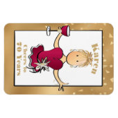 70e Verjaardag Grappige Cartoon Proost 70 Rode Wij Magneet (Horizontaal)