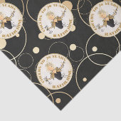 70e verjaardag Grappige Moderne Fab Zwart Goud Ver Tissuepapier (Detail)