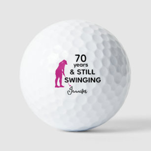 70e verjaardag Grappige vrouwen Golfer nog steeds Golfballen