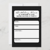 70e verjaardag: Halftoonwijnfles & glas Kaart (Achterkant)