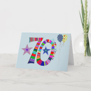 70e verjaardag Happy 70e geboortedag Kaart