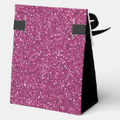 70e Verjaardag Hot Pink Glitter Black Bedankt Bedankdoosjes (Achterkant)