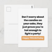 70e Verjaardag Humor Kaart (Voorkant / Achterkant)