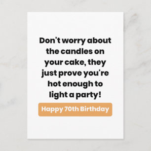70e Verjaardag Humor Kaart