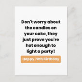 70e Verjaardag Humor Kaart (Voorkant)