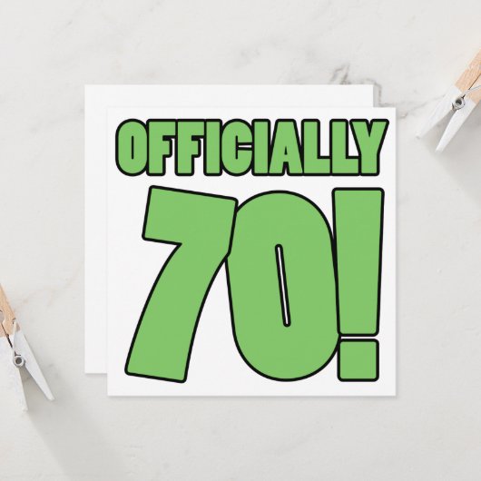 70e verjaardag Humor Kaart (Voorkant / Achterkant in situ)