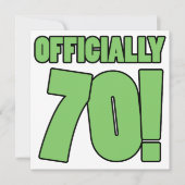 70e verjaardag Humor Kaart (Voorkant)