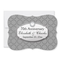 70e verjaardag Huwelijksjubileum Platina Z03