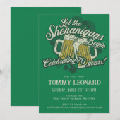 70e verjaardag Iers St.Patrick's Day Bier Kaart (Voorkant / Achterkant)