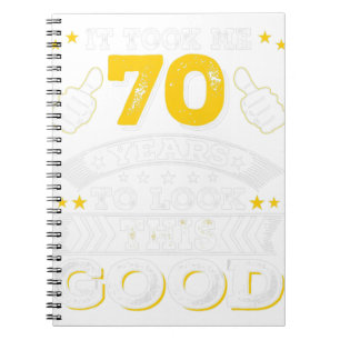 70e verjaardag - Ik kreeg 70 jaar - 70 jaar oude d Notitieboek