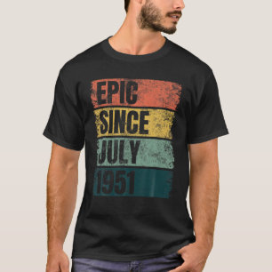 70e verjaardag juli idee 70 jaar epic sinds t-shirt