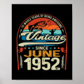  70e verjaardag juni 1952 70 jaar oud poster (Voorkant)