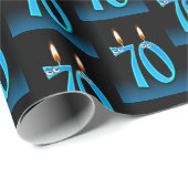 70e verjaardag Kaarsen met Eyeballen Cadeaupapier (Rol Hoek)