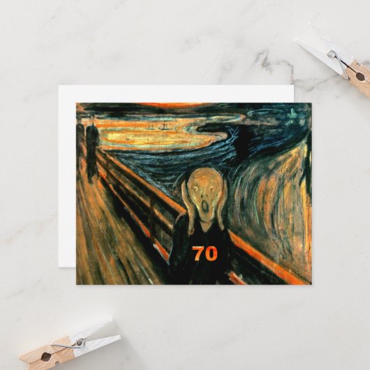 70e verjaardag kaart (Voorkant / Achterkant in situ)