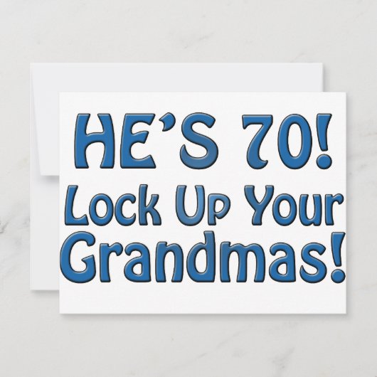 70e verjaardag kaart (Voorkant)