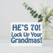 70e verjaardag kaart (Staand voorkant)