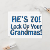 70e verjaardag kaart (Voorkant / Achterkant in situ)