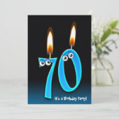 70e verjaardag kaart (Staand voorkant)