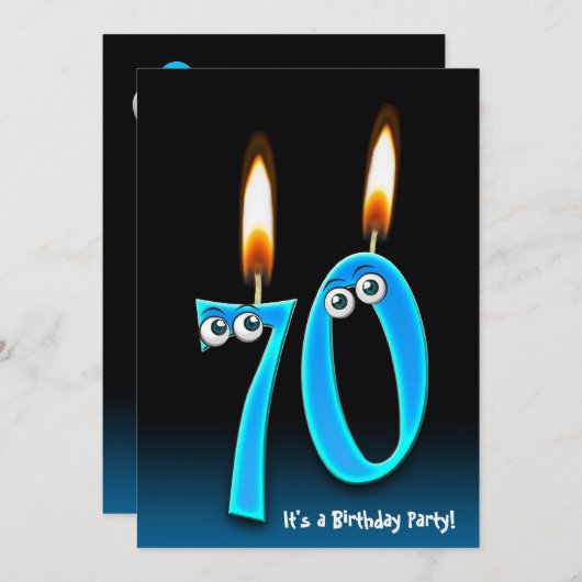 70e verjaardag kaart (Voorkant / Achterkant)