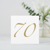 70e verjaardag kaart (Staand voorkant)