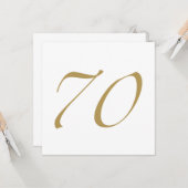 70e verjaardag kaart (Voorkant / Achterkant in situ)