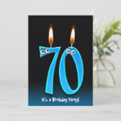 70e verjaardag kaart (Staand voorkant)