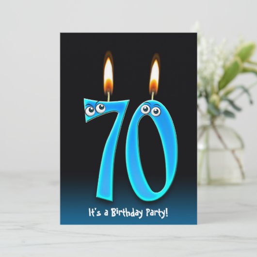 70e verjaardag kaart (Staand voorkant)