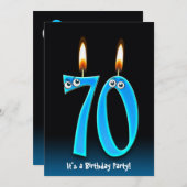 70e verjaardag kaart (Voorkant / Achterkant)