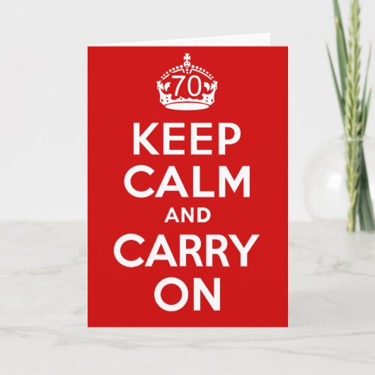 70e verjaardag kaart (Voorkant)