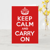 70e verjaardag kaart (Gele Bloem)
