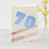 70e verjaardag kaart (Gele Bloem)