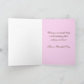 70e verjaardag Kaart Cake in Roze (Binnen)